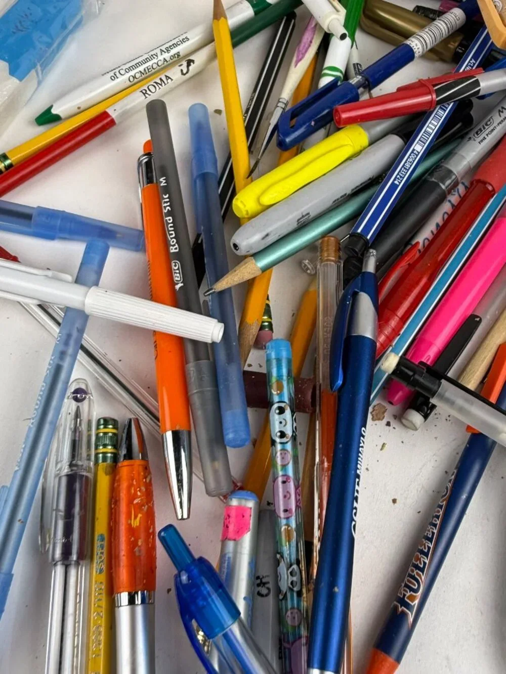 Huge Office & School Stationery Lot: Crayola Window Markers, Pens, Rulers & Pins